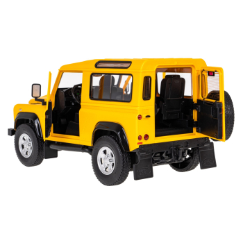 Land Rover Defender żółty RASTAR model 1:14 Zdalnie sterowanie auto + Pilot 2,4 GHz + Ręcznie otwierane drzwi